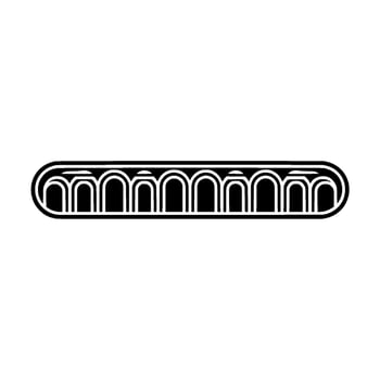 Minimalist Curved Line Divider, Modern Element vector