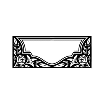 Elegant Floral Frame, Vintage , Minimalist Ornamentation, Rose vector