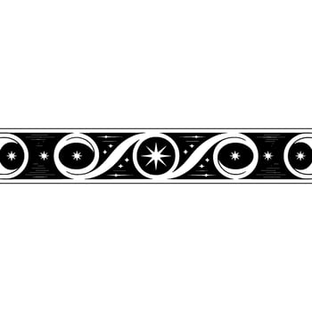 Stylized Star Border, Vintage Ornamentation, Elegant vector