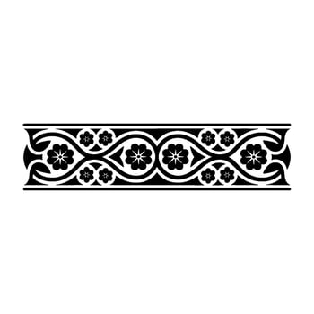 Intricate Floral Border, Vintage Ornamentation, Elegant, Decorative vector