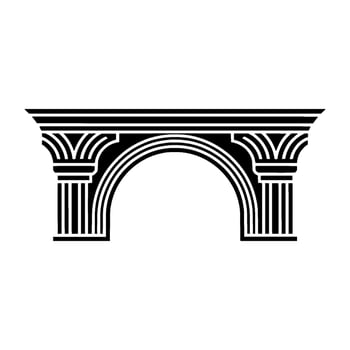 Geometric Archway, Classic , Minimalist Illustration vector