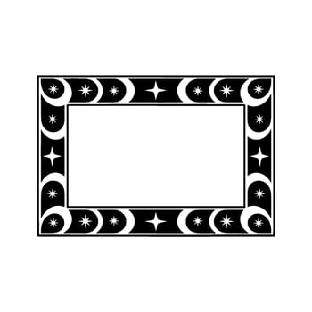 Celestial Border Geometric Star Frame vector