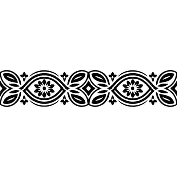 Intricate Floral Border, Vintage , Elegant Ornament - Pattern vector