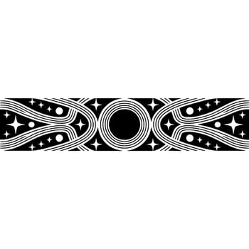 Geometric Tribal Border, Stylized Starburst vector