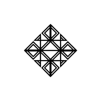 Geometric Diamond Emblem, Minimalist , Modern vector