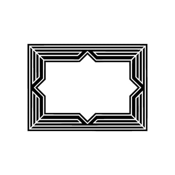 Geometric Deco Frame,Minimalist, Clean vector