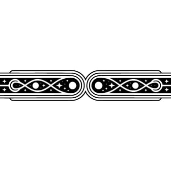 Ornate Black White Decorative Border, Vintage Style, Ornament vector