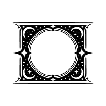 Celestial Ornament Vintage Starburst Frame vector