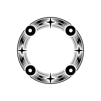 Geometric Tribal Circle, Dynamic Motion, Minimalist vector
