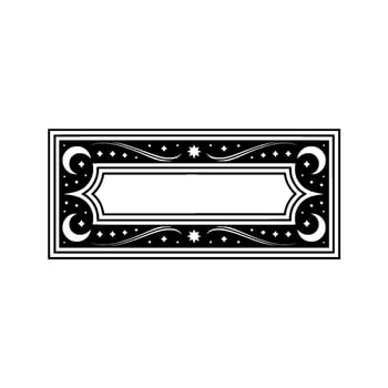 Ornate Celestial Border, Vintage Element, Decorative vector