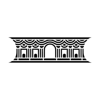Geometric Temple Emblem, Minimalist, Architecture vector