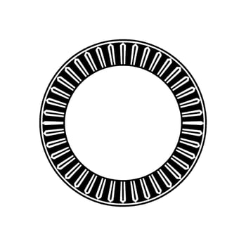 Geometric Circle Frame, Minimalist , Modern Abstract, Monochrome vector