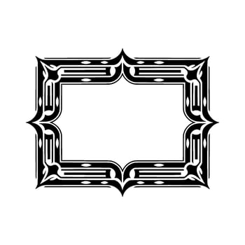 Art Deco Frame, Geometric Ornamentation, Vintage, Illustration vector