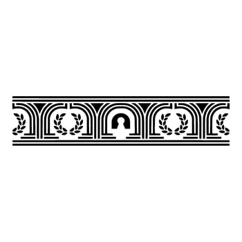 Art Deco Ornamental Border, Geometric vector