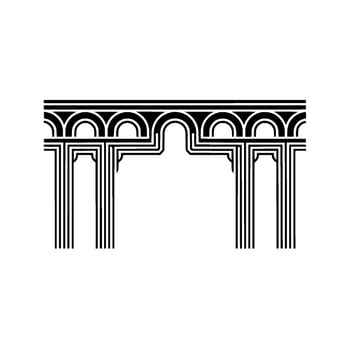 Art Deco Archway, Geometric Ornamentation, Minimalist, Texture vector