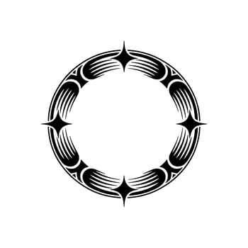 Tribal Circle Ornament, Geometric , Minimalist Motif vector