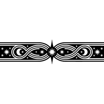 Ornate Celestial Border, Vintage , Elegant Division vector