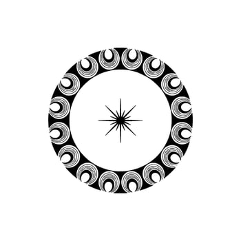 Geometric Celestial Mandala, Minimalist vector