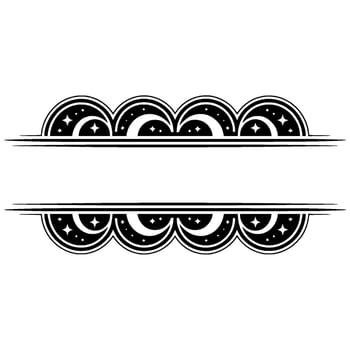 Vintage Decorative Border, Elegant Divider, Art Deco Style vector