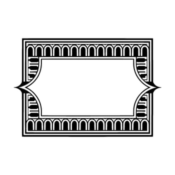 Art Deco Frame, Geometric Ornamentation, Vintage Elegance, Composition vector