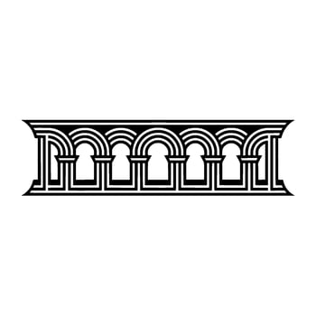 Art Deco Geometric Border, Streamlined Elegance, Ornament vector