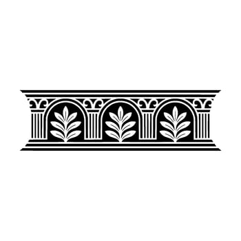 Elegant Classical Border, Stylized Ornamentation vector