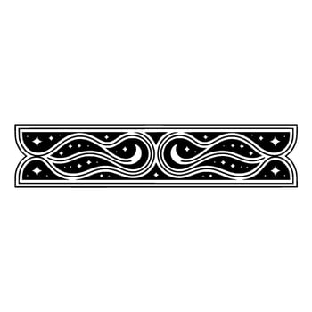 Ornate Starburst Border, Vintage Element, Decorative vector