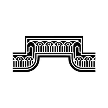 Geometric Archway, Stylized Ornamentation, Minimalist, Arch vector