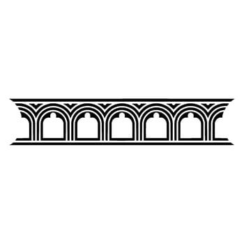 Art Deco Arch Border,Geometric Ornamentation vector
