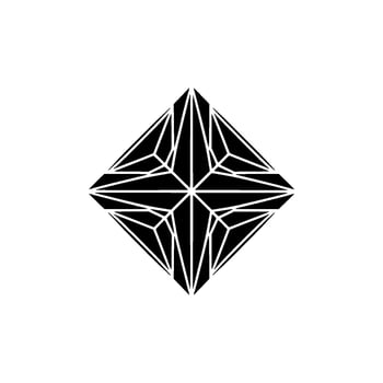 Geometric Diamond, Sharp Lines, Minimalist vector