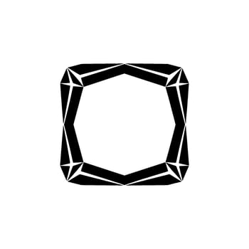 Geometric Hexagon Frame, Minimalist , Abstract Shape vector