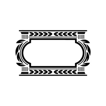 Art Deco Frame, Elegant Border, Vintage , Minimalist Ornamentation, Classical vector