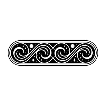 Ornate Swirl Border, Vintage Element vector