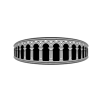 Circular Archway Silhouette, Minimalist vector