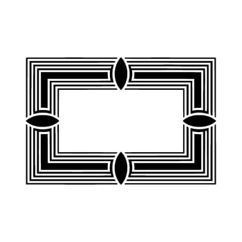 Geometric Deco Frame,Minimalist , Elegant Border, alternate version 43 vector