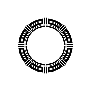 Geometric Circle Ornament, Minimalist, Illustration vector