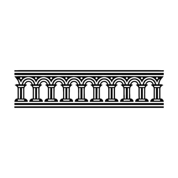 Classical Column Border, Minimalist, Architecture vector