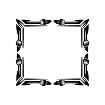 Art Deco Frame, Geometric Ornamentation, Vintage - Symmetry vector