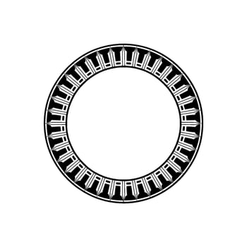 Geometric Portal Stylized Circular Frame, Minimalist vector