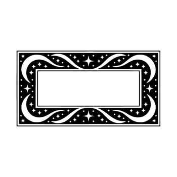 Ornate Black White Frame, Celestial , Blank Space vector