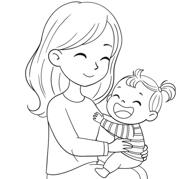 mother and daughter png