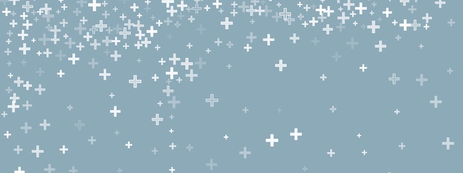 White plus signs form an abstract pattern on a light blue-gray background, perfect for medical health hospital design. This symbolic element provides a clean and positive tech aesthetic. vector