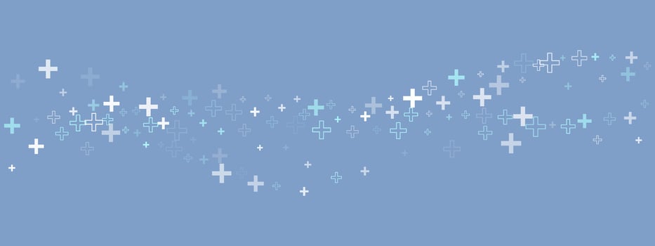 Plus or cross background pattern for a medical website or pharmacy texture with an abstract healthcare wave. Used by a hospital doctor. Graphic blue background. vector