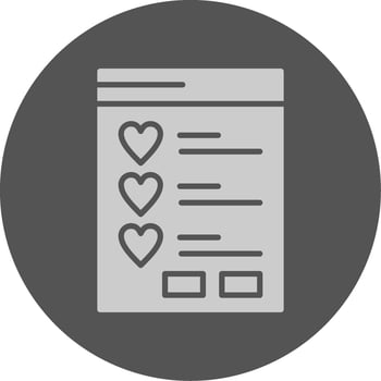 Wishlist Solid Grey Icon vector