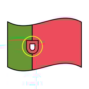 portuguese flag icon element illustration vector
