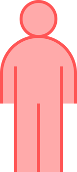 Pink stand profile people png