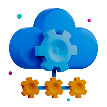 Cloud computing with gears and cloud png