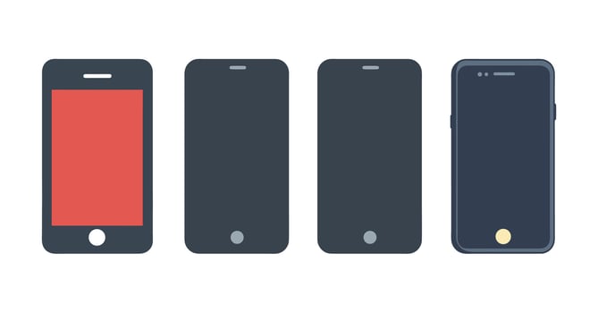 Smartphone Evolution A Visual Timeline of Mobile Design vector