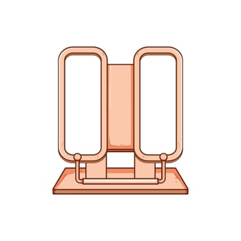 book ergonomic reading stand cartoon illustration vector