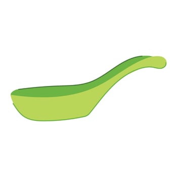 ceramic porcelain soup spoon cartoon illustration vector